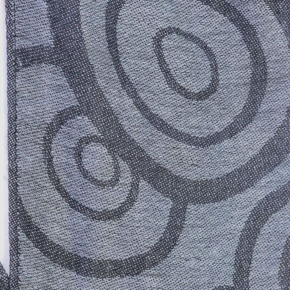 NEW F.C. Womens Dark Gray Swirl Circle Pashmina Fringe Scarf Shawl - Picture 3 of 8